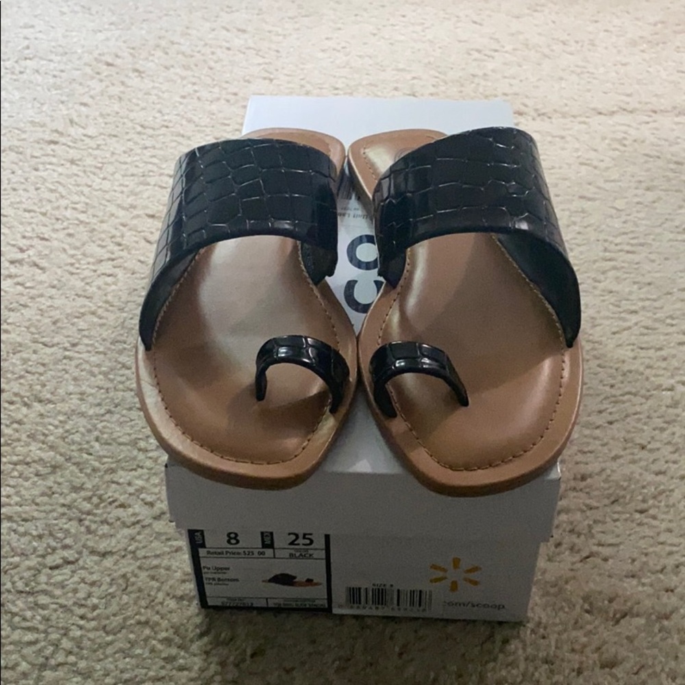 Never been worn black sandals
